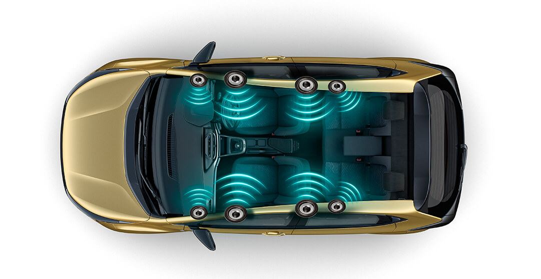 HarmanTM Tuned Audio with 8 Speakers