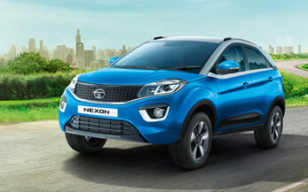 TATA Nexon Blue  White Color Variant