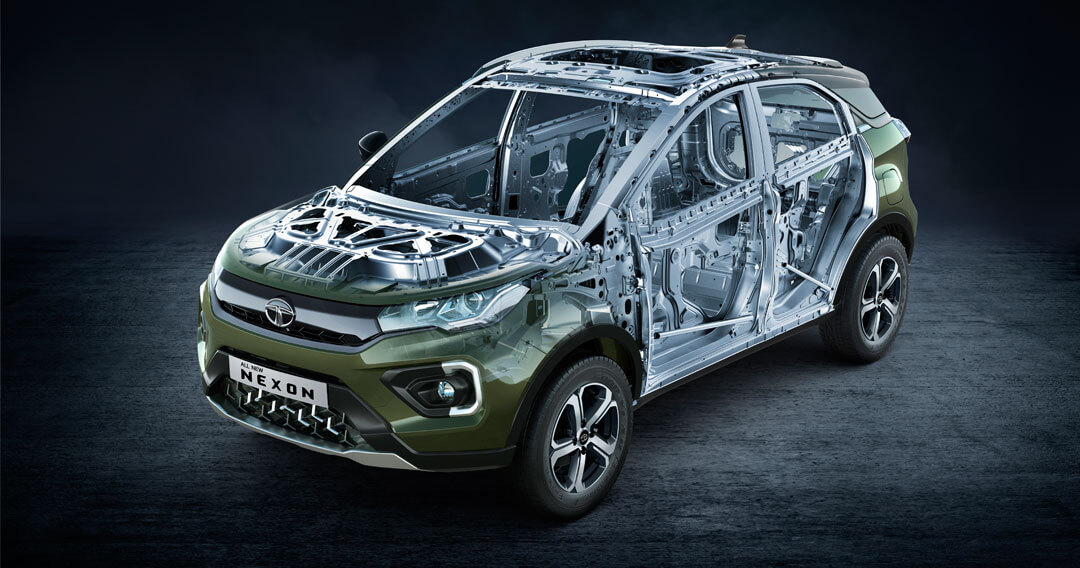 Tata Nexon steel structure for safety